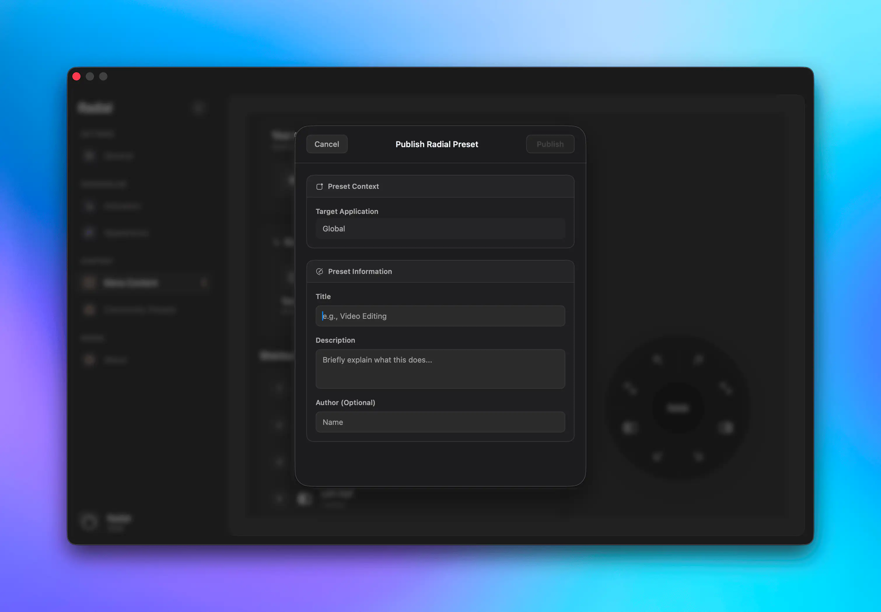 Publish Preset